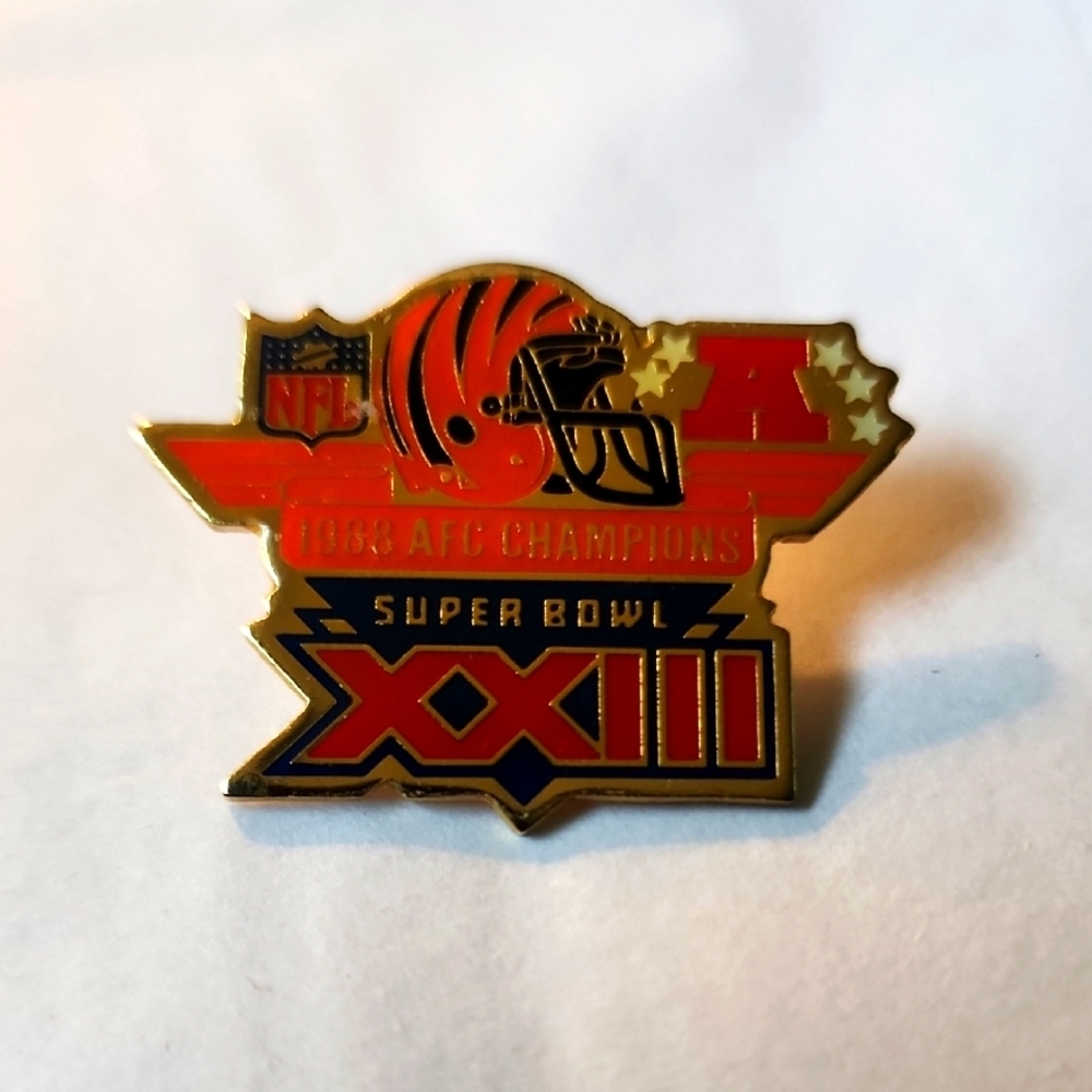 1988 SUPERBOWL AFC CHAMPS PIN  PREVIOUSLY LOVED BENGALS